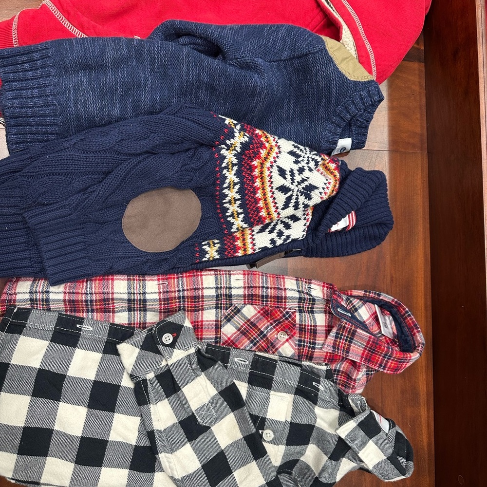 Hanna Andersen And Old Navy Cozy Sweater and Flannel Shirt Collection